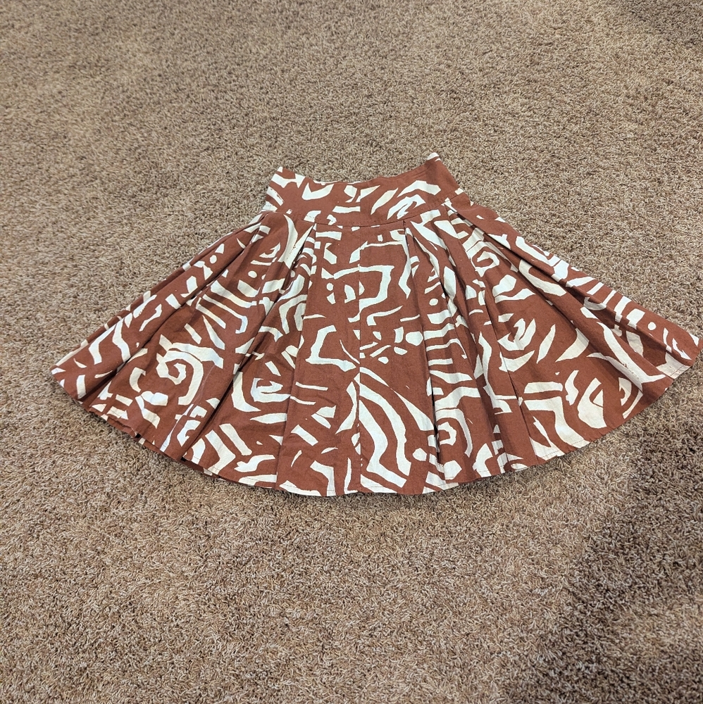 H&M Tribal Print Full Skirt Size 6